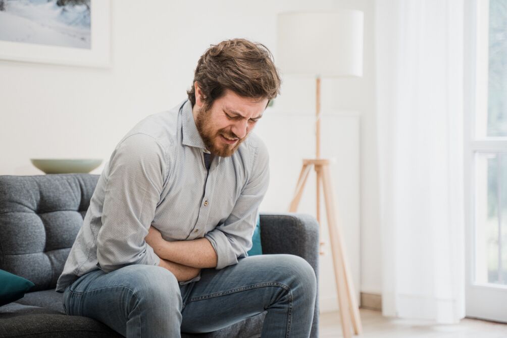 A man with symptoms of prostatitis